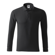 Malfini ADL221 PIQUE Galléros hosszú ujjú férfi póló (ébenszürke, XL) Malfini