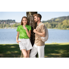 Malfini ADL223 SINGLE J. Galléros női póló (almazöld, M) Malfini munkaruha