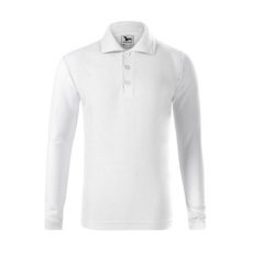Malfini ADL241 PIQUE Hosszú ujjú gyerek póló (fehér, 122 cm/6 éves) Malfini