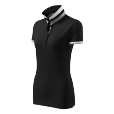 Malfini ADL257 COLLAR UP Galléros női póló (fekete, XS) Malfini