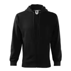 Malfini ADL410 TRENDY ZIPPER Cipzáros férfi pulóver (fekete, 3XL) Malfini