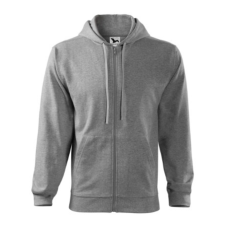 Malfini ADL410 TRENDY ZIPPER Cipzáros férfi pulóver (sötétszürke, 3XL) Malfini munkaruha