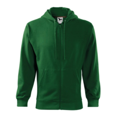 Malfini ADL410 TRENDY ZIPPER Cipzáros férfi pulóver (üvegzöld, XL) Malfini