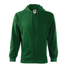 Malfini ADL410 TRENDY ZIPPER Cipzáros férfi pulóver (üvegzöld, XXL) Malfini munkaruha