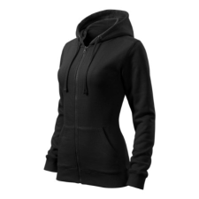 Malfini ADL411 TRENDY ZIPPER Cipzáros női pulóver (fekete, XXL) Malfini női pulóver, kardigán