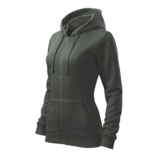 Malfini ADL411 TRENDY ZIPPER Cipzáros női pulóver (sötét palakő, M) Malfini
