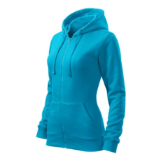 Malfini ADL411 TRENDY ZIPPER Cipzáros női pulóver (türkiz, S) Malfini