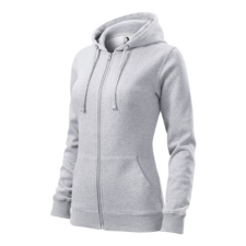 Malfini ADL411 TRENDY ZIPPER Cipzáros női pulóver (világosszürke, M) Malfini női pulóver, kardigán