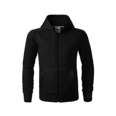 Malfini ADL412 TRENDY ZIPPER Cipzáros gyerek pulóver (fekete, 134 cm/8 éves) Malfini