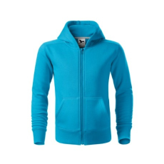 Malfini ADL412 TRENDY ZIPPER Cipzáros gyerek pulóver (türkiz, 122 cm/6 éves) Malfini