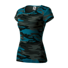 Malfini ADLC22 CAMO PURE Női terepszínű póló (terepszín kék, XS) Malfini
