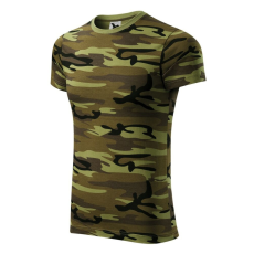 Malfini Camouflage póló unisex zöld terepszín XS