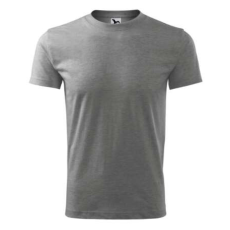 Malfini Classic New pamut póló unisex sötétszürke melírozott L