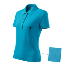 Malfini Cotton galléros póló női türkiz XL munkaruha