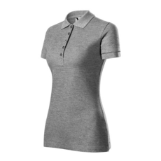 Malfini Galléros póló női Cotton Heavy 216 sötétszürke melírozott M méret