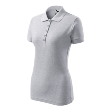 Malfini Galléros póló női Pique Polo 210 világosszürke melírozott 2XL méret munkaruha