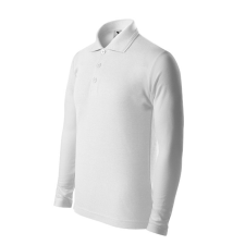 Malfini Pique Polo LS galléros póló gyerek fehér 134 cm/8 éves gyerek póló