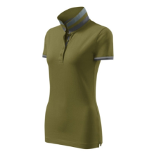 MALFINI Premium Galléros póló női Collar Up 257 avokádózöld L méret munkaruha