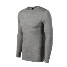 MALFINI Premium Merino Rise LS póló férfi sötétszürke melírozott M munkaruha
