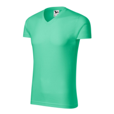 Malfini Slim Fit V-neck póló férfi menta XL