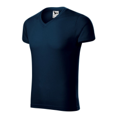 Malfini Slim Fit V-neck póló férfi tengerészkék S