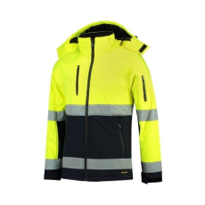 Malfini Unisex softshell kabát, Két színű EN ISO 20471 Softshell T52, Malfini L Sárga