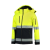 Malfini Unisex softshell kabát, Két színű EN ISO 20471 Softshell T52, Malfini L Sárga