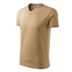 Malfini V-neck póló unisex homok XL