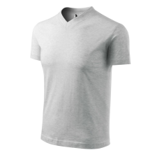 Malfini V-neck póló unisex világosszürke melírozott XL munkaruha