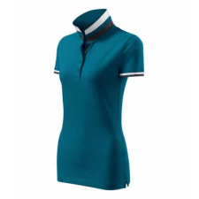 MALFINIPREMIUM 257 Malfinipremium Collar Up galléros női póló petrol kék - L munkaruha