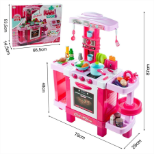 Malis Little Chef indukciós játékkonyha rózsaszín konyhakészlet