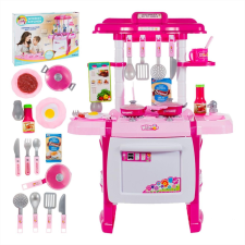 Malis Rózsaszín játékkonyha fénnyel és hanggal konyhakészlet