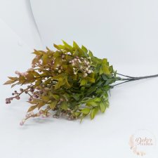  Mályva színű bogyós műzöld dekorációs kellék