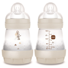  MAM Anti-Colic Matt cumisüveg 160ml 0hó+ Bézs Nyuszi cumisüveg
