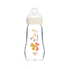 Mam Feel Good Üvegből készült cumisüveg 260 ml (2023) - 2h+ - Bézs - Róka cumisüveg