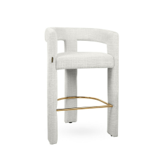  MaMaison Logan Bárszék Fehér Davis Szövettel bútor