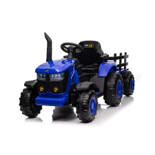 Mamido Gyerek elektromos traktor utánfutóval 12V 7Ah kék elektromos járgány
