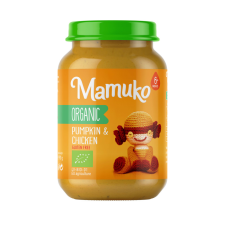 MAMUKO BIO SÜTŐTÖKKEL ÉS CSIRKEHÚSSAL babáknak 6 hónapos kortól 190 g bébiétel