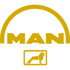  Man logo matrica 10cm x 10cm arany autó dekoráció
