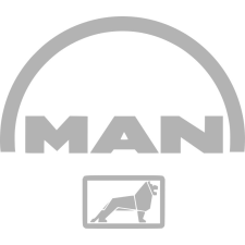 MAN logo matrica 10cm x 10cm ezüst autó dekoráció