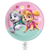 Mancs őrjárat Paw Patrol Skye and Everest, Mancs Őrjárat papírtányér 8 db-os 23 cm FSC
