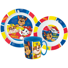 Mancs Őrjárat Pup Power étkészlet, micro műanyag szett bögrével 350 ml party kellék