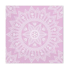 Mandala Purple White szalvéta 20 db-os, 33x33 cm FSC papírárú, csomagoló és tárolóeszköz