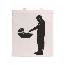  Mando baby Yoda vászontáska egyedi mintával