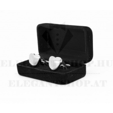  Mandzsettagomb díszdobozban - Ezüst szív ajándéktárgy