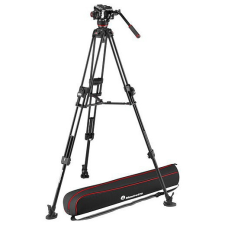 Manfrotto 504x fluid videó fej 645 fast alu ikerlábas állvánnyal (MVK504XTWINFA) fotó állvány