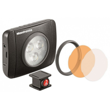 Manfrotto Lumimuse 3 LED lámpa + kiegészítők fekete színben videó lámpa