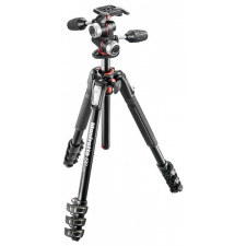 Manfrotto MK190XPRO4-3W 4 szekciós állvány 3-utas fejjel fotó állvány