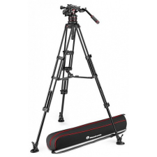 Manfrotto Nitrotech 612 &amp; Alu Twin MS video fej + alu állvány fotó állvány