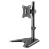 MANHATTAN asztali állvány - 1db monitor részére (min.VESA:75x75, 17"-27"-ig, 360° fordítás, kábel rendező,7kg, fekete)